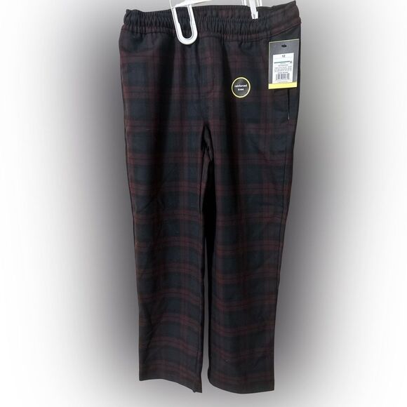 Nwt Boys size 12 red and black plaid pants - Picture 1 of 3